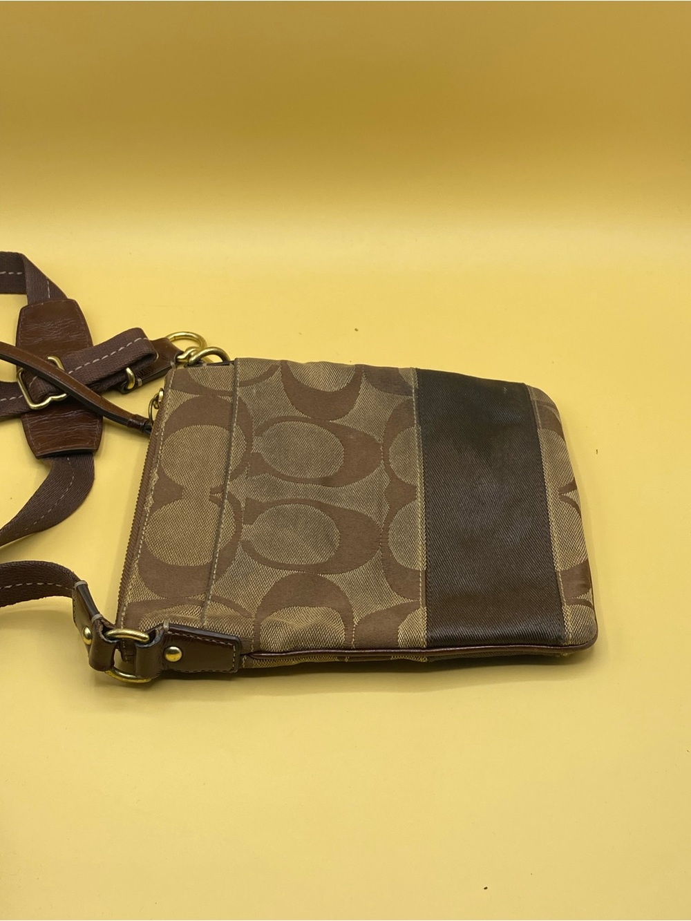 Coach Brown Signature Canvas Small Crossbody Bag - Picture 4 of 4